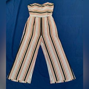 LEiTH Jumpsuit striped small: black , white , pink.